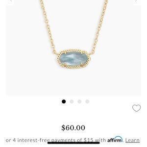 Kendra Scott necklace in light blue illusion